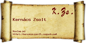 Kernács Zsolt névjegykártya